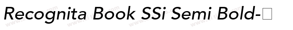 Recognita Book SSi Semi Bold字体转换